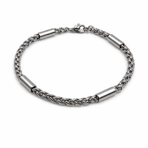 4.5mm | Silver | Wheat Chain Stainless Steel Bracelet
